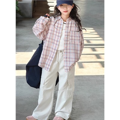 Рубашка в клетку для девочек