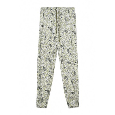 Pantalón largo algodón estampado Paisley