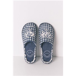 Zapatillas casa Smiley azul