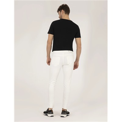Ekru Slim Fit Jean Pantolon