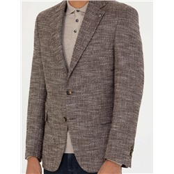 Kahverengi Slim Fit Ceket