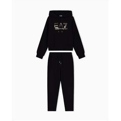 Organic cotton-blend tracksuit with oversized logo
