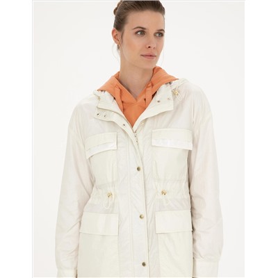 Ekru Comfort Fit Mevsimlik Mont
