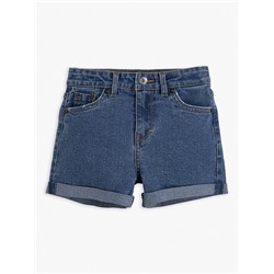 BIG GIRLS 7-16 A LINE HIGH RISE SHORTS