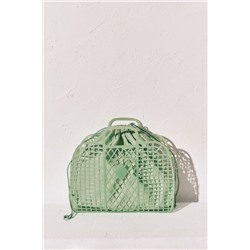 Bolso mediano jelly efecto red verde