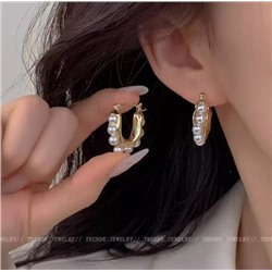 Серьги с жемчугом в стиле барокко