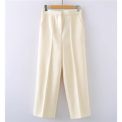 Женские прямые брюки с высокой талией