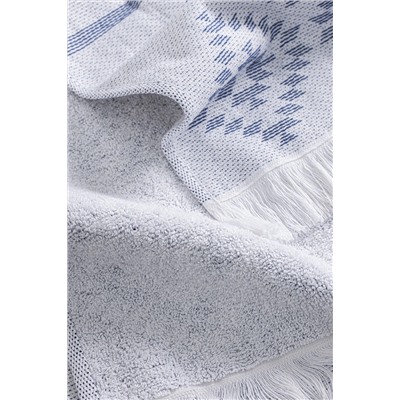 Koza Home Medi Yumuşak Pamuklu Peştamal 90x150 Cm Jakarlı Püsküllü Banyo Havlusu Plaj Havlusu 2502