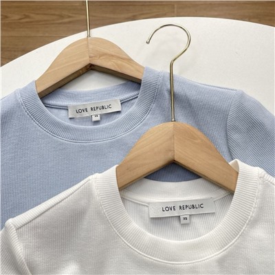 Женская футболка из смесового модала с кружевной отделкой  ЛАВ РЕП.