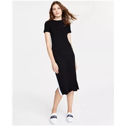 TOMMY JEANS Rib-Knit Midi Dress