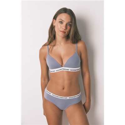 Sujetador triangular CHARMING algodón azul