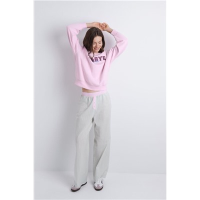 Sudadera felpa lisa rosa