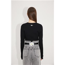 Top de lana Negro