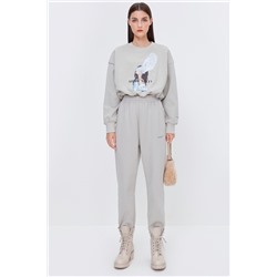 Sudadera de manga larga Gris claro