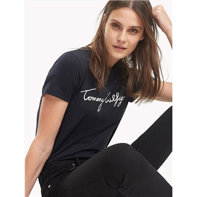 TOMMY HILFIGER SCRIPT LOGO T-SHIRT
