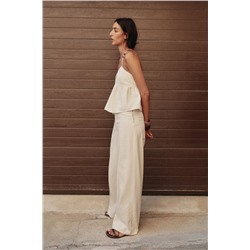 Z1975 BEADED HIGH RISE WIDE LEG JEANS
