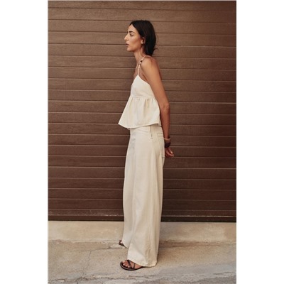 Z1975 BEADED HIGH RISE WIDE LEG JEANS