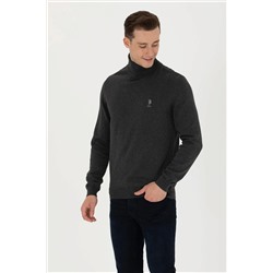 Erkek Antrasit Melanj Basic Kazak