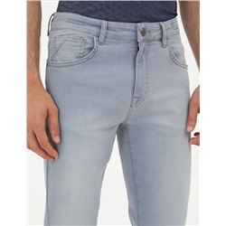 Açık Gri Slim Fit Jean Pantolon