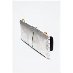 Bandolera de nobuk - Plateado - Firenze Artegiani