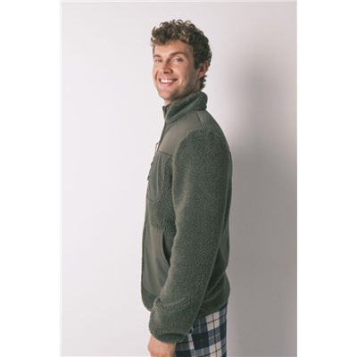 Bata corta hombre borreguito verde
