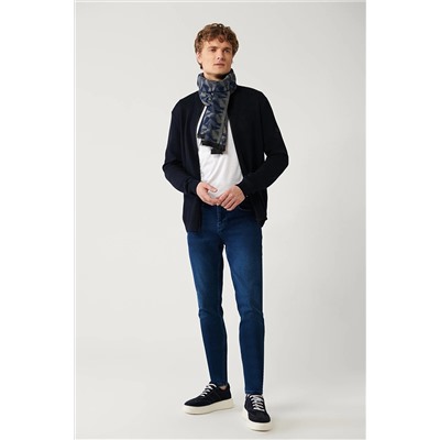 Avva Erkek Lacivert Eskitme Yıkamalı Denim A32Y3509
