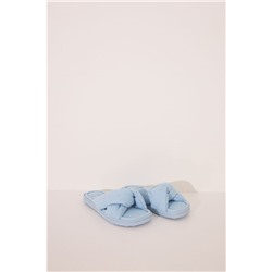 Zapatilla ducha waffle nudo azul