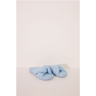 Zapatilla ducha waffle nudo azul