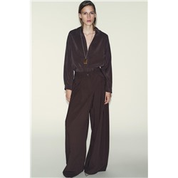 WIDE-LEG TROUSERS WITH THIN BELT