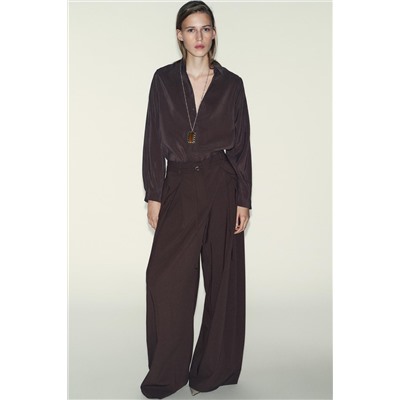 WIDE-LEG TROUSERS WITH THIN BELT