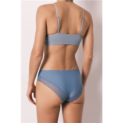 Braga clásica clean cut  azul encaje