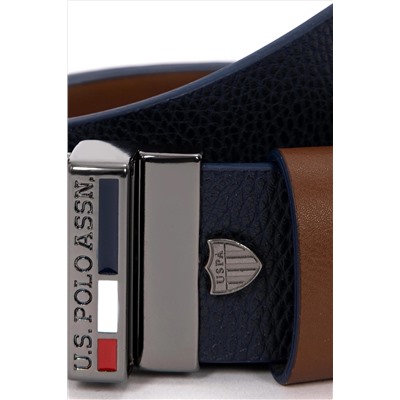 Erkek Çift Taraflı Lacivert Kemer