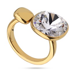 Кольцо Триумф (кристаллы SW белые 12мм; покрытие золото), Есть комплект