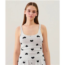 Camiseta de tirantes de punto acanalado