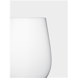 Бокал для вина, 540 мл, 2 шт, стекло, красная ножка, Villalago