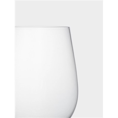 Бокал для вина, 540 мл, 2 шт, стекло, красная ножка, Villalago