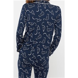 Рубашка Салли темно- синяя