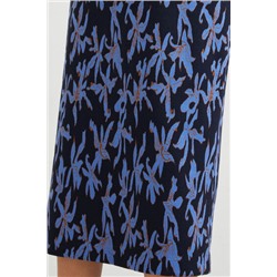 Falda de punto midi estampada