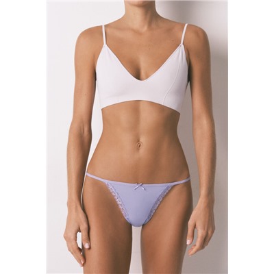 Tanga tira lila lazo