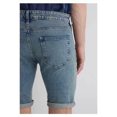 Mavi Tim Street Gölgeli Indigo Mavisi Jean Şort 0428489645