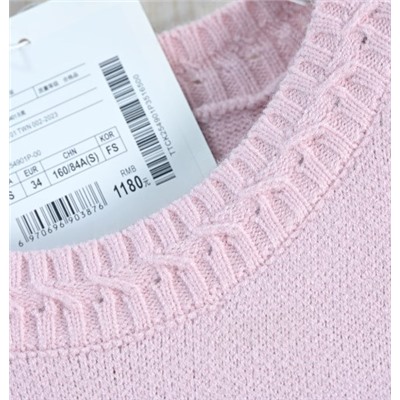 Свободный повседневный свитер с круглым вырезом и нашивкой в ​​виде мультяшного медведя