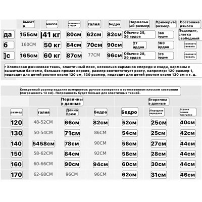 Стильные широкие джинсы на резинке для девочек, экспорт