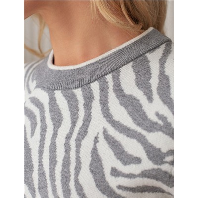 Джемпер жаккардовой вязки с кашемиром