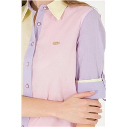 Kadın Manolya Uzun Kollu Gömlek