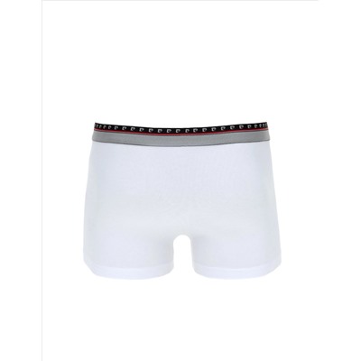 Beyaz Pamuk Karışımlı Atlet Boxer Set