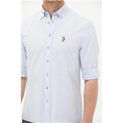 Erkek Açık Mavi Uzun Kollu Gömlek