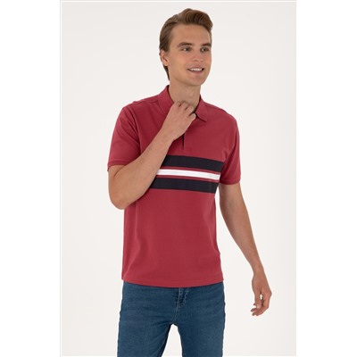 Erkek Regular Fit Vişne Polo Yaka Tişört