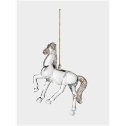 Игрушка елочная, 9 см, акрил, шампань, Лошадь, Horse