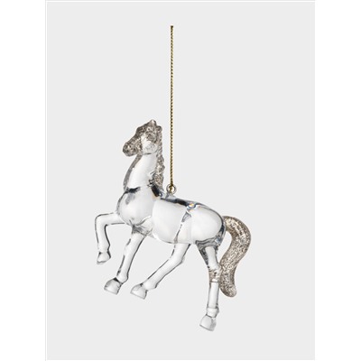 Игрушка елочная, 9 см, акрил, шампань, Лошадь, Horse