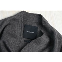 Элегантное двубортное шерстяное пальто средней длины с V-образным вырезом МАССИМО Д